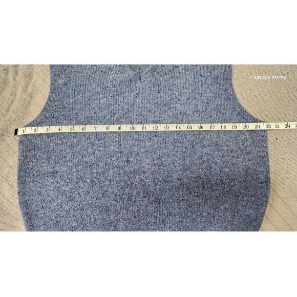 VTG Robert Bruce Wool Blend Blue Multi Color   Cardigan Sleeveless Vest  Mens XL - Picture 5 of 8